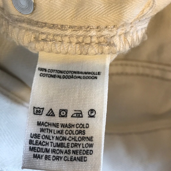 NWT: FP White Denim Shorts in Worn White - Picture 7 of 7